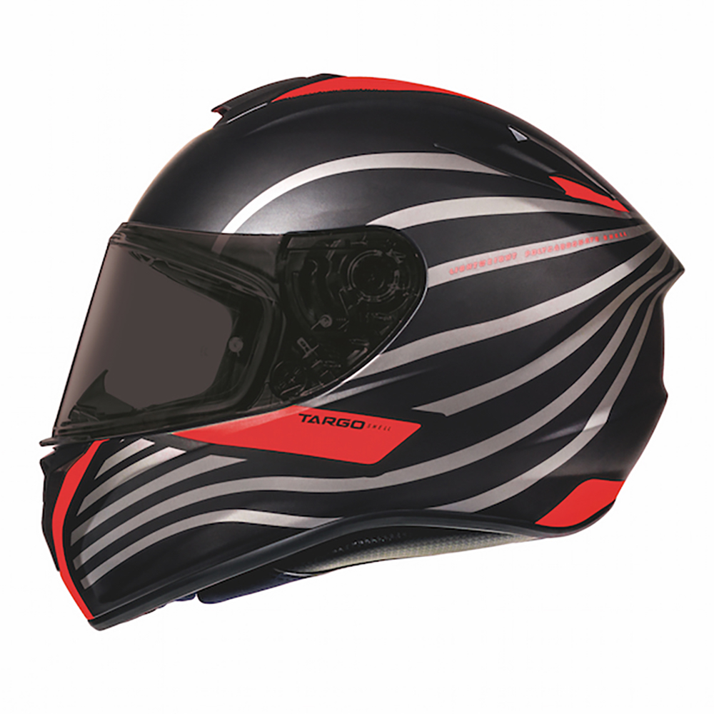 MT Helmets MT Targo Doppler Matt Black & Red